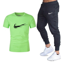 Load image into Gallery viewer, Summer New Tracksuit Men Shorts Casual Men's Sportswear Suit Shorts Brand Clothing Two Pieces Top Tee+Shorts Sweat Suits 2019