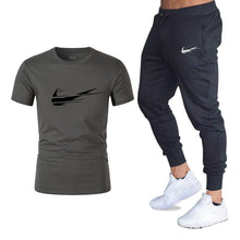 Load image into Gallery viewer, Summer New Tracksuit Men Shorts Casual Men's Sportswear Suit Shorts Brand Clothing Two Pieces Top Tee+Shorts Sweat Suits 2019