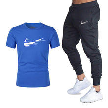 Load image into Gallery viewer, Summer New Tracksuit Men Shorts Casual Men's Sportswear Suit Shorts Brand Clothing Two Pieces Top Tee+Shorts Sweat Suits 2019