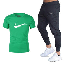 Load image into Gallery viewer, Summer New Tracksuit Men Shorts Casual Men's Sportswear Suit Shorts Brand Clothing Two Pieces Top Tee+Shorts Sweat Suits 2019