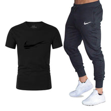 Load image into Gallery viewer, Summer New Tracksuit Men Shorts Casual Men's Sportswear Suit Shorts Brand Clothing Two Pieces Top Tee+Shorts Sweat Suits 2019