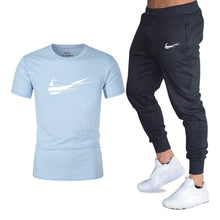 Load image into Gallery viewer, Summer New Tracksuit Men Shorts Casual Men's Sportswear Suit Shorts Brand Clothing Two Pieces Top Tee+Shorts Sweat Suits 2019