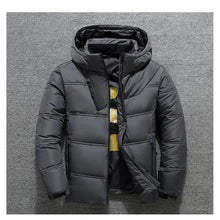 Load image into Gallery viewer, 2019 Winter Jacket Men High Quality Thermal Thick Coat Snow Red Black Parka Male Warm Outwear Fashion White Duck Down Jacket Men