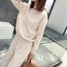 Load image into Gallery viewer, 4 Colors Autumn Winter Knitted Tracksuit Women Clothing 2 Piece Set Female Knit Pant Suit