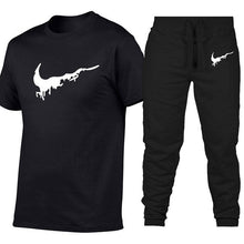Load image into Gallery viewer, Men's Sets T Shirts+pants Two Pieces Sets Casual Tracksuit Men/Women New Fashion printing suits sportwear Gyms Fitness trousers