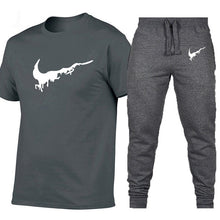 Load image into Gallery viewer, Men's Sets T Shirts+pants Two Pieces Sets Casual Tracksuit Men/Women New Fashion printing suits sportwear Gyms Fitness trousers