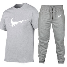 Load image into Gallery viewer, Men's Sets T Shirts+pants Two Pieces Sets Casual Tracksuit Men/Women New Fashion printing suits sportwear Gyms Fitness trousers