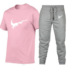 Load image into Gallery viewer, Men's Sets T Shirts+pants Two Pieces Sets Casual Tracksuit Men/Women New Fashion printing suits sportwear Gyms Fitness trousers