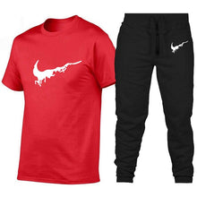 Load image into Gallery viewer, Men's Sets T Shirts+pants Two Pieces Sets Casual Tracksuit Men/Women New Fashion printing suits sportwear Gyms Fitness trousers