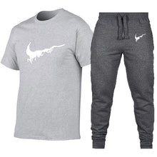 Load image into Gallery viewer, Men's Sets T Shirts+pants Two Pieces Sets Casual Tracksuit Men/Women New Fashion printing suits sportwear Gyms Fitness trousers