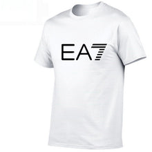 Load image into Gallery viewer, 2019 Train Graphic Series Print Fashion For Men New EA7 white Short Sleeve Men Tracksuits Set Male T-shirt fashion Clothing