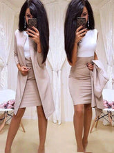 Load image into Gallery viewer, 2019 New Suits Office Lady Formal Dress  Business Wear Women Long Blazer Jacket Sheath Dress 2 Piece Women's Sets