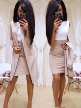Load image into Gallery viewer, 2019 New Suits Office Lady Formal Dress  Business Wear Women Long Blazer Jacket Sheath Dress 2 Piece Women's Sets