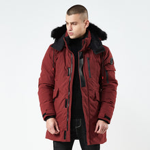 Load image into Gallery viewer, 2018 Winter Jacket Men Long Fur Collar Hooded Parka for Men Thick Warm Army Military Tactical Windproof Outerwear Sports Coat