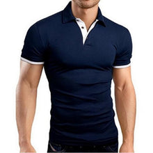 Load image into Gallery viewer, Puimentiua Mens Polo Shirt 2019 New Summer Short Sleeve Turn-over Collar Slim Tops Casual Breathable Solid Color Business Shirt