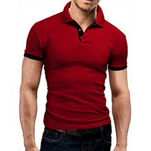 Load image into Gallery viewer, Puimentiua Mens Polo Shirt 2019 New Summer Short Sleeve Turn-over Collar Slim Tops Casual Breathable Solid Color Business Shirt