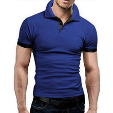 Load image into Gallery viewer, Puimentiua Mens Polo Shirt 2019 New Summer Short Sleeve Turn-over Collar Slim Tops Casual Breathable Solid Color Business Shirt