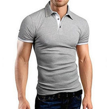 Load image into Gallery viewer, Puimentiua Mens Polo Shirt 2019 New Summer Short Sleeve Turn-over Collar Slim Tops Casual Breathable Solid Color Business Shirt
