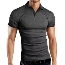 Load image into Gallery viewer, Puimentiua Mens Polo Shirt 2019 New Summer Short Sleeve Turn-over Collar Slim Tops Casual Breathable Solid Color Business Shirt