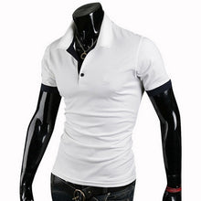 Load image into Gallery viewer, Puimentiua Mens Polo Shirt 2019 New Summer Short Sleeve Turn-over Collar Slim Tops Casual Breathable Solid Color Business Shirt