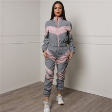 Load image into Gallery viewer, Yvlvol Splicing reflective 2019 women Set summer Two Piece Set gym Sexy clothes for women tracksuit Set Sportwear biker shorts