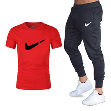 Load image into Gallery viewer, Men's Sets T Shirts+pants Two Pieces Sets Casual Tracksuit Men/Women New Fashion printing suits sportwear Gyms Fitness trousers