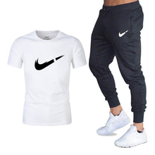 Load image into Gallery viewer, Men's Sets T Shirts+pants Two Pieces Sets Casual Tracksuit Men/Women New Fashion printing suits sportwear Gyms Fitness trousers