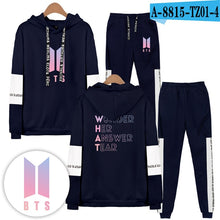 Load image into Gallery viewer, Bangtan Boys Print Casual Popular long sleeve hood+trousers Set Hoodies Women/Men Sweatshirt fashion  Streetwear Plus size 4XL