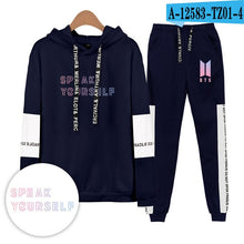Load image into Gallery viewer, Bangtan Boys Print Casual Popular long sleeve hood+trousers Set Hoodies Women/Men Sweatshirt fashion  Streetwear Plus size 4XL