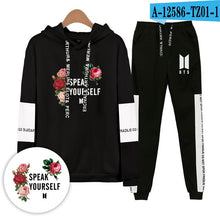 Load image into Gallery viewer, Bangtan Boys Print Casual Popular long sleeve hood+trousers Set Hoodies Women/Men Sweatshirt fashion  Streetwear Plus size 4XL