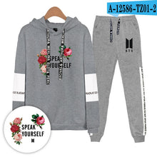 Load image into Gallery viewer, Bangtan Boys Print Casual Popular long sleeve hood+trousers Set Hoodies Women/Men Sweatshirt fashion  Streetwear Plus size 4XL