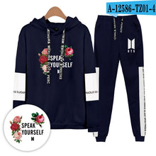 Load image into Gallery viewer, Bangtan Boys Print Casual Popular long sleeve hood+trousers Set Hoodies Women/Men Sweatshirt fashion  Streetwear Plus size 4XL