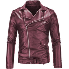 Load image into Gallery viewer, New Street Men's Leather Jacket Coat British Fashion Men's Leather Garment   S-5XL