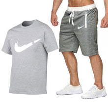 Load image into Gallery viewer, 2019 Brand t shirt Men Sets Fashion Summer cotton short sleeve Sporting Suit T-shirt +shorts Mens 2 Pieces Sets casual clothing