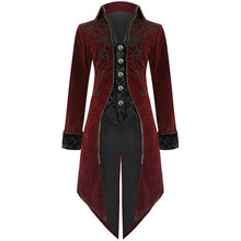 Load image into Gallery viewer, CYSINCOS 2019 Men Vintage Gothic Long Jacket Autumn Retro Cool  Costume Trench Coat Steampunk Tailcoat Button Coat Male