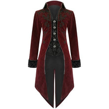 Load image into Gallery viewer, CYSINCOS 2019 Men Vintage Gothic Long Jacket Autumn Retro Cool  Costume Trench Coat Steampunk Tailcoat Button Coat Male