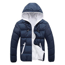 Load image into Gallery viewer, Oeak 2019 Men Winter Casual Hooded parka Thick Padded Jacket Zipper Slim Men And Women Coats Men Parka Outwear Warm Candy Color