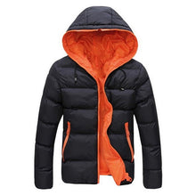 Load image into Gallery viewer, Oeak 2019 Men Winter Casual Hooded parka Thick Padded Jacket Zipper Slim Men And Women Coats Men Parka Outwear Warm Candy Color