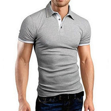 Load image into Gallery viewer, Puimentiua Mens Polo Shirt 2019 New Summer Short Sleeve Turn-over Collar Slim Tops Casual Breathable Solid Color Business Shirt