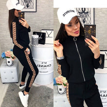 Load image into Gallery viewer, 2019 Spring Women Sport Suits Fashion Printed Running Sets Sweat Pants Female Jogging Suit Tracksuit Hooded Sweatshirt