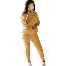 Load image into Gallery viewer, Litthing 2019 Autumn Women Sweater Set Ladies Warm Knitted Sets O Neck Solid Knitting Sweater and Long Pants Set Outfits Women