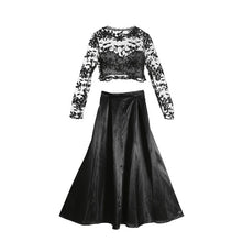 Load image into Gallery viewer, Women Formal Wedding Long Dress Lace Black 2 Piece Suit  Evening Party Cocktail Long Maxi Dresses