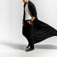 Load image into Gallery viewer, New Fashion Men Solid Color Long Sleeve Cardigan Slim Fit Open Front Trench Coat