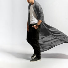 Load image into Gallery viewer, New Fashion Men Solid Color Long Sleeve Cardigan Slim Fit Open Front Trench Coat
