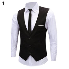 Load image into Gallery viewer, Newest Men's Classic Formal Business Slim Fit Chain Dress Vest Suit Tuxedo Waistcoat
