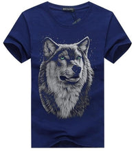 Load image into Gallery viewer, SWENEARO Men's clothing T-Shirt White T shirt Casual Cotton Wolf Printed Cartoon Short Sleeve Tee Shirt Men Brand Tee shirt 5XL