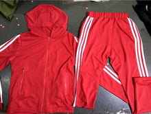 Load image into Gallery viewer, 2018 Spring Stripe Female Tracksuit Long Sleeve Hoodies Outfits Two Piece Set Sweatshirts + Pants Suits Zipper Clothing Sets