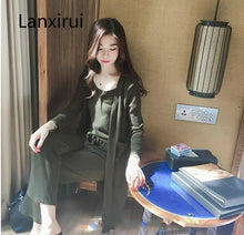 Load image into Gallery viewer, 2018 Casual Tracksuit Women 3 Pieces Set Knitted Pullover Sweaters Tops Deep V-neck Long Sleeve Sweatshirt Pants Women's Sets