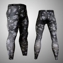 Load image into Gallery viewer, 2 Piece Tracksuit Men Compression MMA Long sleeve t shirt Rashgard kit Camouflage  Sweatshirt+leggings Fitness Thermal underwear
