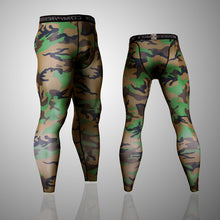 Load image into Gallery viewer, 2 Piece Tracksuit Men Compression MMA Long sleeve t shirt Rashgard kit Camouflage  Sweatshirt+leggings Fitness Thermal underwear